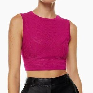 Aritzia Babaton Pointelle Tank - Granita Pink - S - NWT